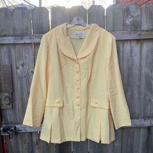 Allison Woods yellow skirt suit sz. 28